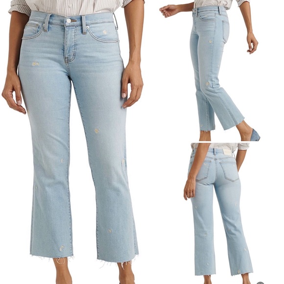 Lucky Brand Ava Mid Rise Crop Mini Boot with Floral Embroidery. Size 2 - Picture 13 of 14